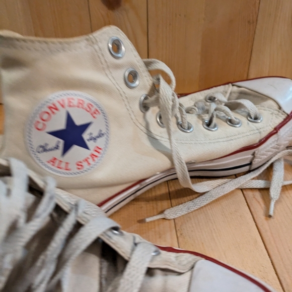 Converse Classic Cream High-Top Sneakers Men's 6.5 - Picture 4 of 9